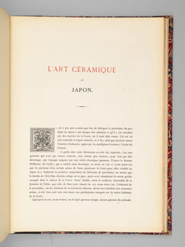 La Céramique Japonaise. AUDSLEY, G.A. ; BOWES, James L. ; (RACINET, M. A.)