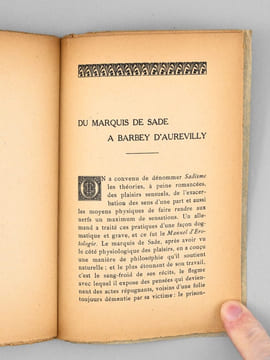 Le Cachet d'Onyx - Léa - Fragment (1831-1833). "Du Marquis de Sade à Barbey d'Aurevilly". Etude par René-Louis Doyon. BARBEY D'AUREVILLY, Jules ; ...