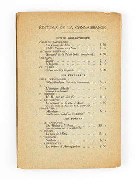 Le Cachet d'Onyx - Léa - Fragment (1831-1833). "Du Marquis de Sade à Barbey d'Aurevilly". Etude par René-Louis Doyon. BARBEY D'AUREVILLY, Jules ; ...