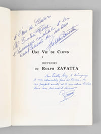 Une Vie de Clown. Souvenirs de Rolph Zavatta [ Edition originale - Livre dédicacé par Ralph Zavatta et Jacques Garnier ]