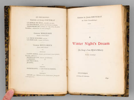 A Winter Night's Dream (Le Songe d'une Nuit d'Hiver). Poème lunatique [ Edition originale - Livre dédicacé par les auteurs ]. COUTURAT, Gaston et ...