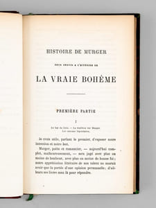 Histoire de Mürger pour servir à l'Histoire de la vraie Bohême par trois buveurs d'eau, contenant des Correspondances privées de Mürger
