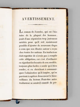 Histoire de Rasselas, prince d'Abyssinie (2 Tomes - Complet). JOHNSON, Samuel ; (GOSSELIN, M.)