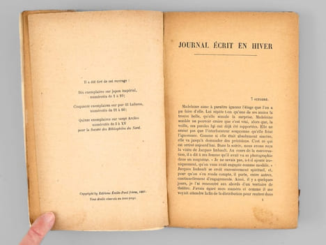 Journal écrit en hiver. BOVE, Emmanuel [ BOBOVNIKOFF, Emmanuel (1898-1945) ]
