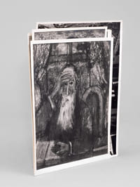 9 photographies par Marc Vaux des oeuvres et de l'artiste J. D. Kirzsenbaum [ Avec 8 photographies annotées et signées par le peintre ] - 9 photographs by Marc Vaux of the works and the artist J. D. Kirzsenbaum [With 8 photographs annotated and signed by the painter ]