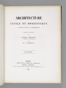 Architecture civile et domestique au Moyen-Age et à la Renaissance ( 2 Tomes) (Texte seul)