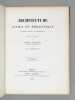 Architecture civile et domestique au Moyen-Age et à la Renaissance ( 2 Tomes) (Texte seul). VERDIER, Aymar ; CATTOIS, Dr. F.