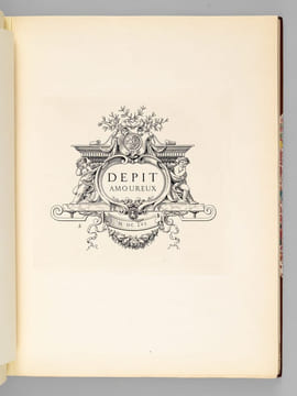 Oeuvres de Molière. Tome II : Le Dépit Amoureux [ Exemplaire sur papier du Japon ]. MOLIERE ; (POQUELIN, Jean-Baptiste) ; (LEMAN, Jacques ; ...