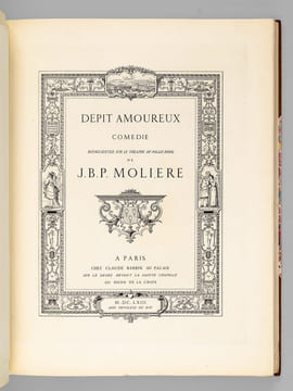 Oeuvres de Molière. Tome II : Le Dépit Amoureux [ Exemplaire sur papier du Japon ]. MOLIERE ; (POQUELIN, Jean-Baptiste) ; (LEMAN, Jacques ; ...
