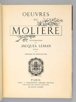 Oeuvres de Molière. Tome II : Le Dépit Amoureux [ Exemplaire sur papier du Japon ]. MOLIERE ; (POQUELIN, Jean-Baptiste) ; (LEMAN, Jacques ; ...