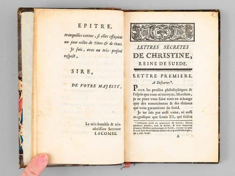Lettres secrètes de Christine de Suède, aux personnages illustres de son siècle, dédiées au Roi de Prusse. Christine de Suède