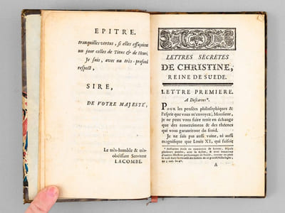 Lettres secrètes de Christine de Suède, aux personnages illustres de son siècle, dédiées au Roi de Prusse