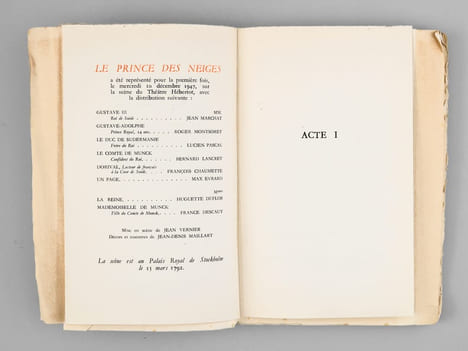Le Prince des Neiges - drame en trois actes [ édition originale, exemplaire numéroté sur grand papier ]. PEYREFITTE, Roger