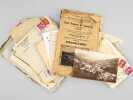 Petit lot d'archives d'un élève à l'école Nationale professionnelle de Lunetterie de Morez Victor Bérard (Jura), années 1936-1948. Dont : ...