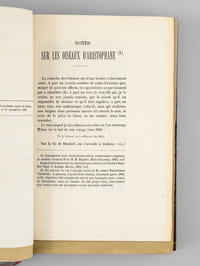 [ Recueil de 12 tirés-à-part sur grand papier de hollande : ] Notes sur les Guêpes d'Aristophane. A propos d'une édition récente [ Suivi de : ] Notes sur les Oiseaux d'Aristophane [ Suivi de : ] Notes sur les Cavaliers d'Aristophane. A propos d'une édition récente [ Suivi de : ]  Notes sur la Paix d'Aristophane [ Suivi de : ]  Notes supplémentaires sur les Guêpes et sur les Cavaliers d'Aristophane [ Suivi de : ] Notes sur les Acharniens d'Aristophane, Suivies de Notes supplémentaires sur les "Oiseaux" [ Suivi de : ] Notes sur la Lysistrata d'Aristophane [ Suivi de : ] Notes sur les Thesmophories et le Ploutos d'Aristophane [ Suivi de : ] Une traduction nouvelle d'Aristophane. Lecture faite à la classes des Lettres de l'Académie de Belgique [ Suivi de : ] Le Nu dans la Comédie ancienne des Grecs avec un appendice sur la répartition des places au théâtre [ Suivi de :] Les Régates à Athènes. A propos d'un passage d'Aristophane [Suivi de : ] Du Choix des Mots chez les Attiques. A propos d'un passage des Cavaliers d'Aristophane