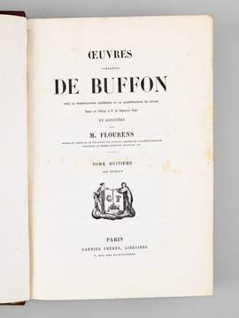 Oeuvres complètes de Buffon. Tome 8 : Les oiseaux. BUFFON ; FLOURENS ; [ ADAM, Victor ; etc. ] 