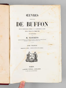 Oeuvres complètes de Buffon. Tome 1 : Théorie de la Terre - Histoire générale des Animaux