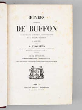 Oeuvres complètes de Buffon. Tome 12 : Expériences sur les végétaux, arithmétique morale et Tables analytiques et raisonnées des matières contenues ...