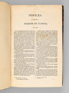 Jacques du Clercq : Mémoires, de 1448 à 1467. - Pièces relatives à la prise de Constantinople en 1453 - Jean Lefebvre, de Saint Rémy : Mémoires, de ...