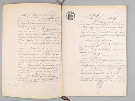 Acte notarié (expédition) de dépôt des statuts de la Société J.J Jencquel & Cie, le 21 mai 1902. Société en nom collectif établie entre Jean Jacques ...