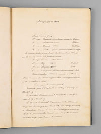 Manuscrit consacré aux Guerres de la Révolution et surtout du Consulat et du Premier Empire, particulièrement focalisé sur le Maréchal Davout.