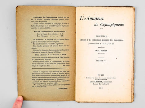 L'Amateur de Champignons ( Vol. VI Octobre 1912 - Septembre 1913, 8 volumes, complet ). Journal consacré à la connaissance populaire des Champignons, ...