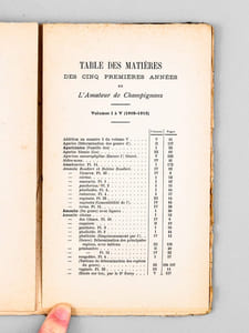 L'Amateur de Champignons ( Vol. VI Octobre 1912 - Septembre 1913, 8 volumes, complet ). Journal consacré à la connaissance populaire des Champignons, paraissant 8 fois par an.