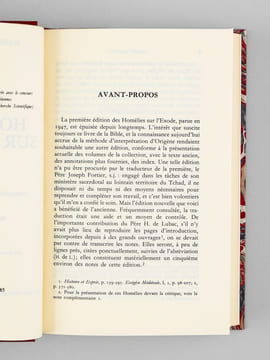 Homélies sur l'Exode. ORIGENE