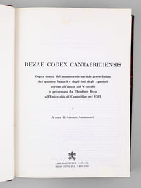 Bezae Codex Cantabrigiensis. Copia esatta del manoscritto onciale greco-latino dei quattro Vangeli e degli Atti degli Apostoli scritto all'inizio del V secolo e presentato da Theodor Beza all'Università di Cambrdige nel 1581