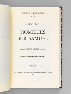 Homélies sur Samuel. ORIGENE