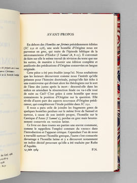 Homélies sur Samuel. ORIGENE