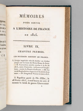 Mémoires pour servir à l'Histoire de France en 1815, avec le plan de la Bataille de Mont-Saint-Jean [ Edition originale ]. ANONYME ; [ NAPOLEON ...
