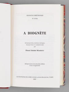 A Diognète [ Lettre à Diognète ]