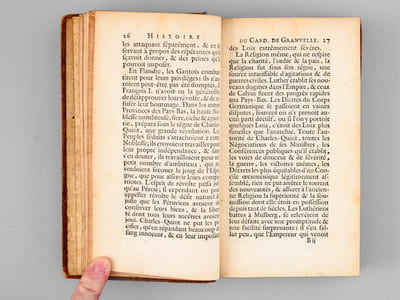 Histoire du Cardinal de Granvelle, Archevesque de Besançon, Vice-Roi de Naples, Ministre de l'Empereur Charles-Quint, et de Philippe Second, Roi d'Espagne [ Edition originale ] 