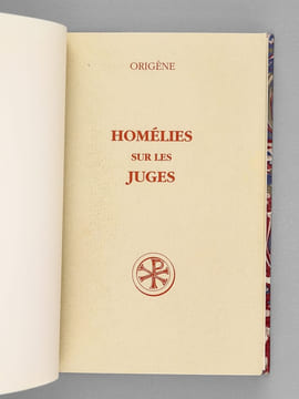 Homélies sur les Juges. ORIGENE