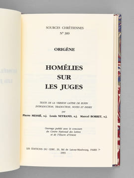 Homélies sur les Juges. ORIGENE