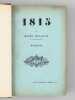 1815. Waterloo [ Livre dédicacé par l'auteur ]. HOUSSAYE, Henri