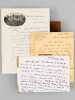 Légendes de la Guerre de France. Poèmes [ Edition originale - Livre dédicacé par l'auteur et enrichi de dessin, et truffé de 2 cartes autographes ...