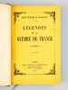 Légendes de la Guerre de France. Poèmes [ Edition originale - Livre dédicacé par l'auteur et enrichi de dessin, et truffé de 2 cartes autographes ...