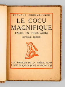 Le Cocu magnifique. Farce en trois actes [ Livre dédicacé par l'auteur ]