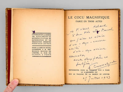 Le Cocu magnifique. Farce en trois actes [ Livre dédicacé par l'auteur ]