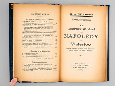 Le Quartier Général de Napoléon à Waterloo. D'après de nombreux documents inédits et accompagné de cinq gravures, d'un plan et d'un tableau.