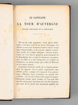 Le Capitaine La Tour d'Auvergne , Premier Grenadier de la République. SIMOND, Emile