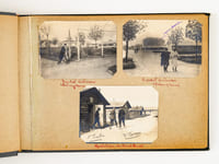 [ Album photographique : 95 photos vers 1917 ] : Hôpital Corbineau Châlons-sur-Marne - Ambulance du Mont-Frenet - Vache des Officiers du 32U - Dans un boyau - Officiers dans la cour de la ferme de l'Espérance - Baraques d'officiers dans les Vosges - Fête des morts à Tricot - Obus non éclaté dans les fils de fer - Fête des morts à Tricot - Eglise de St-Martin-des-Bois - HOE16 Ecole des Garçons Creil - Personnel de l'Auto-chir 14 Chauny - Intérieur de l'Eglise de Caumont - Entrée de l'Institution Saint-Charles - Dessins sur les murs d'une Kantine Boche - Pont sur l'Oise Chauny - Pont sur le Canal Chauny - La Place - L'Hôtel de Ville Chauny - Ham Le Château - Entrée d'une casemate du château - Le Pont - Gare de Tergnier - Route de Tergnier - Cimetière Boche à Chauny - La Tombe Régnier ancien observatoire Boche - Usine de St Gobain Chauny - La Cathédrale de Noyon - Cloître - Place de l'Hôtel de Ville - Enterrement d'un musulman, Chauny, septembre 1917 - Tranchées de Riblécourt mars 1917 - etc.