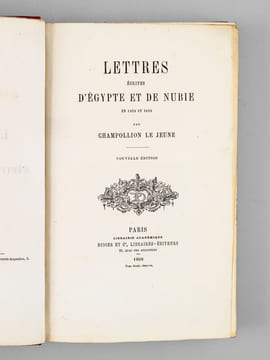 Lettres écrites d'Egypte et de Nubie en 1828 et 1829. CHAMPOLLION LE JEUNE, Jean-François