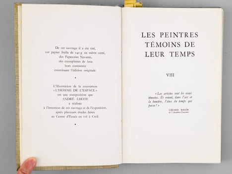 L'Age mécanique. Les Peintres Témoins de leur temps. Musée Galliera Mars-Avril-Mai 1959 [ exemplaire signé et enrichi de dessins originaux par ...