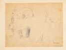 Dessin original au crayon signé par l'artiste [ étude de lièvre ]. LEMAR, Marcel ; [ MARCEAU, Léon-Marcel ]