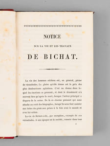Recherches physiologiques sur la vie et la mort. - Nouvelle édition d'une notice sur la vie et les travaux de Bichat et suivie de notes par le Docteur Cerise.