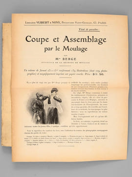 Coupe et Assemblage par le Moulage (on joint le prospectus publicitaire de 4 pages sur l'ouvrage). BERGE, Mme (née Guyard de la Croix)