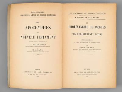 Le Protévangile de Jacques et ses remaniements latins. Introduction, textes, traduction et commentaires par Emile Amann
